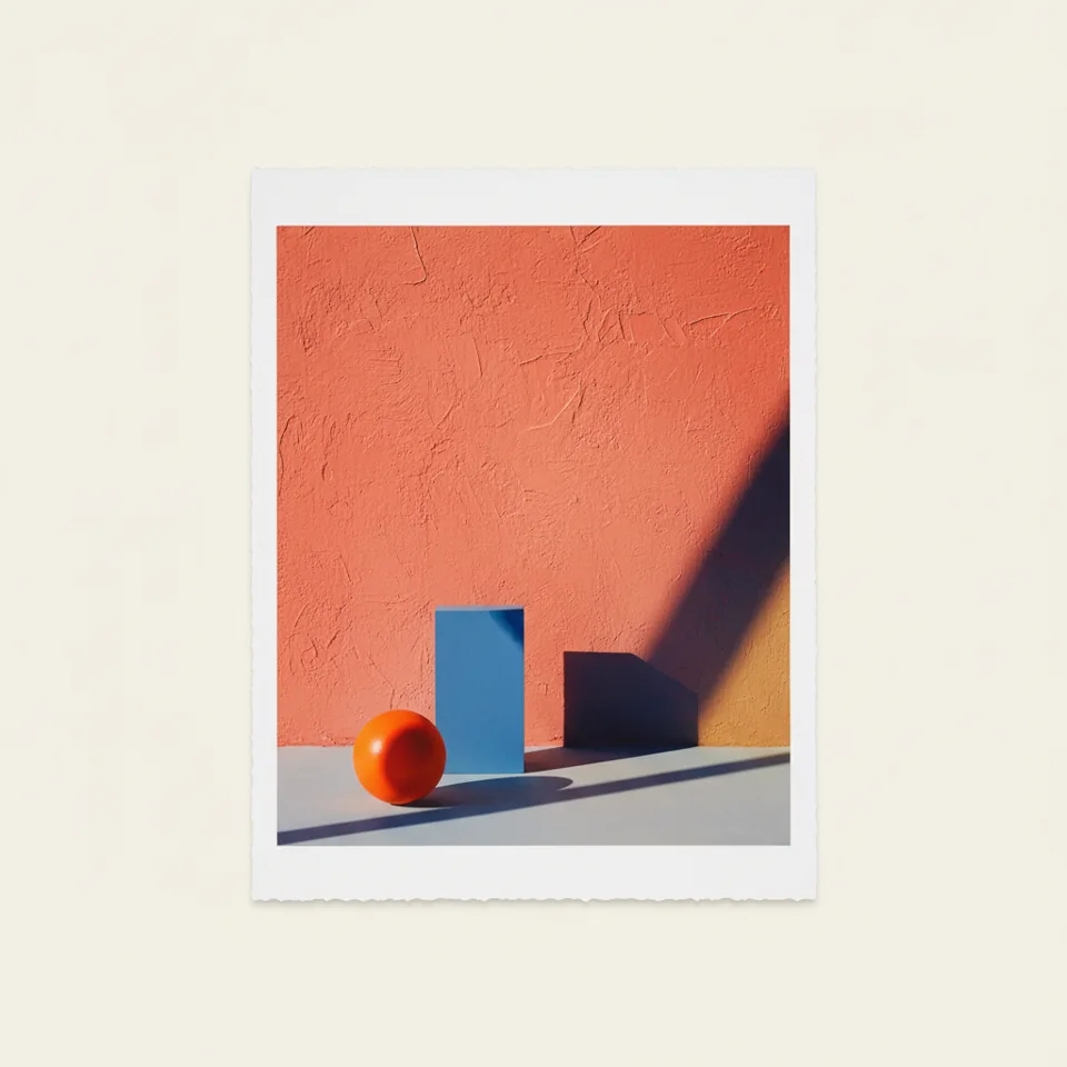 Coral Wall Shadows — whole unframed photographic artwork