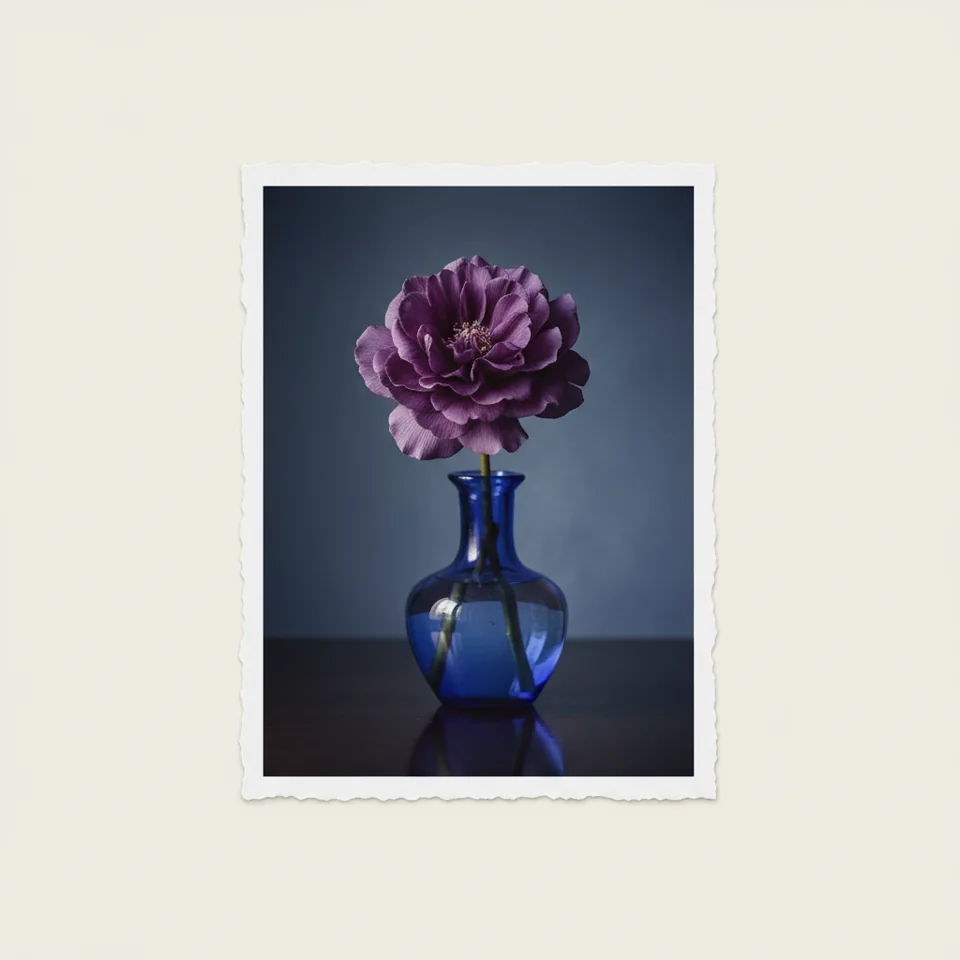 Blue Hour Bloom — whole unframed photographic artwork