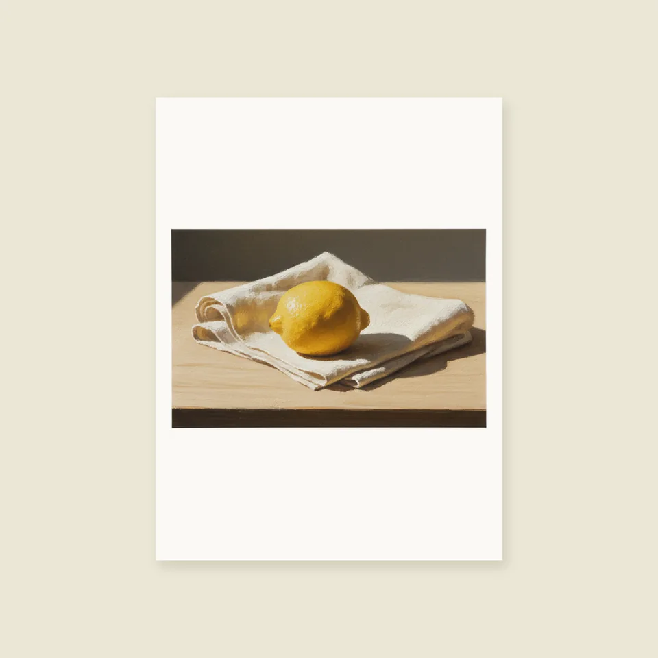 Lemon and Linen — whole unframed photographic artwork