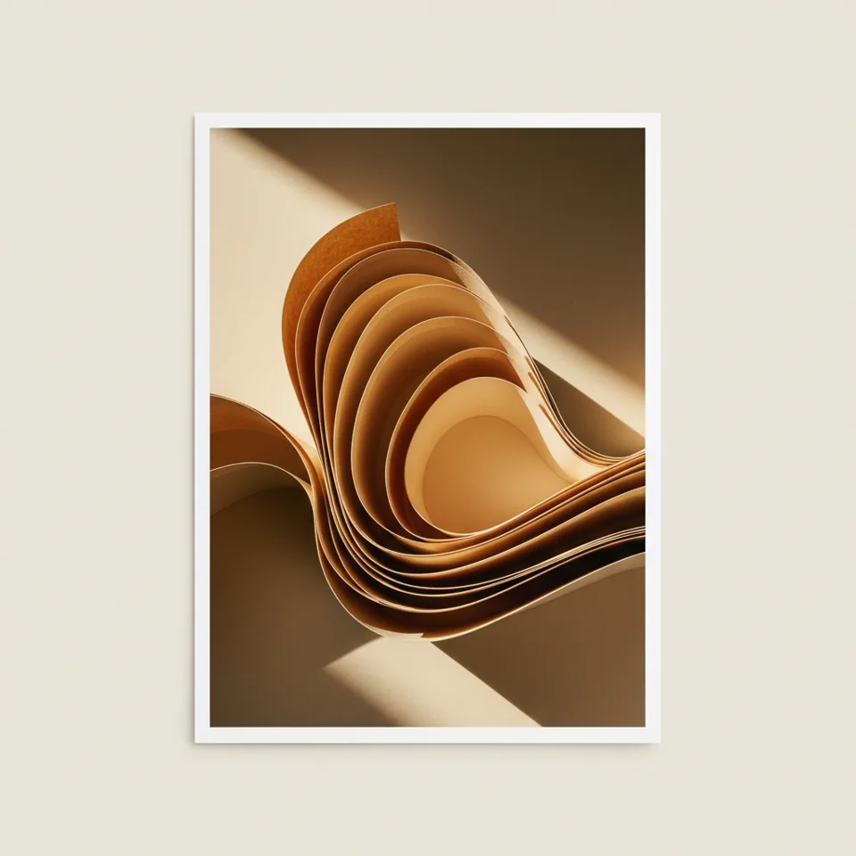 Warm Sand Layers — full nonblank photographic art sheet, unframed